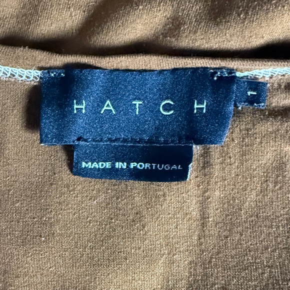 Hatch Perfect V Tee Chocolate Brown Maternity V-Neck {1/S} - Picture 3 of 8